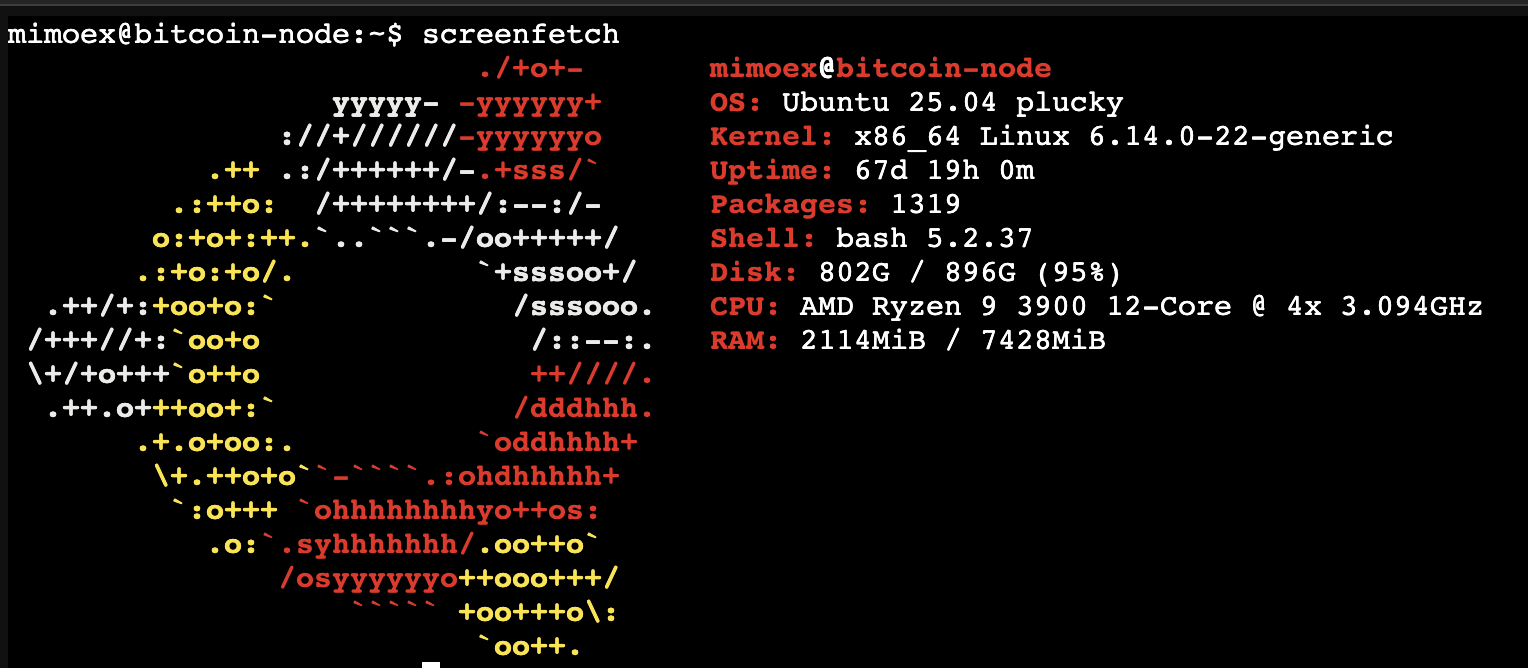 runnning-screenfetch